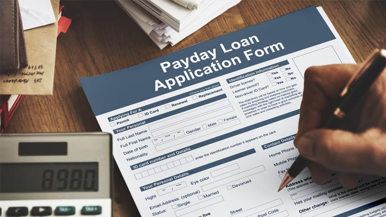 Payday Loan application form