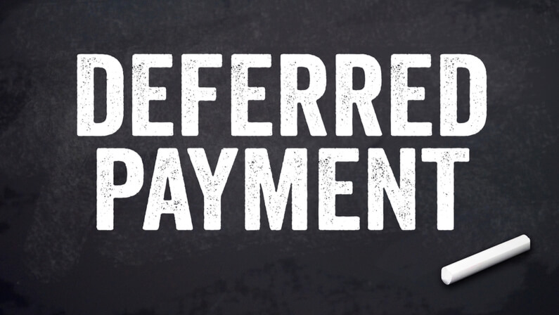 deferred payment writing with a chalk